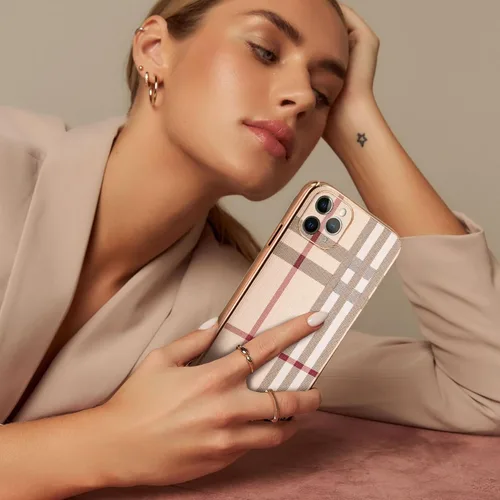 Vista 4 de Funda para iPhone 11 Pro, Funda de Teléfono de Cuero de Moda, Soporte de Teléfono Protector de TPU Suave con Protección contra Caídas para Mujeres