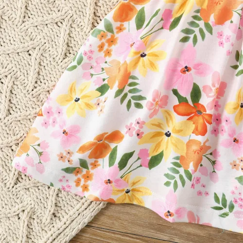 Vista 5 de PATPAT Vestidos de niña pequeña y bebé sin mangas de dinosaurio y volantes Bowknot vestidos para niños, 18-24 meses a 5-6 años