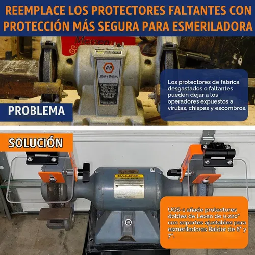 Vista 5 de ATS UGS-1 Kit de escudo de ojos para amoladora de banca, se adapta a