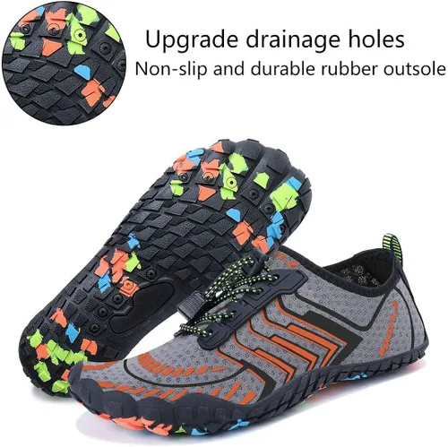 Vista 5 de MAYZERO Zapatos de Agua de los Hombres de las Mujeres de Natación de Surf Zapatos de Playa de la Piscina de Zapatos de Punta Ancha Senderismo Aqua