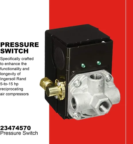 Vista 2 de Ingersoll-Rand 23474570 Interruptor de presión para compresor de dos etapas