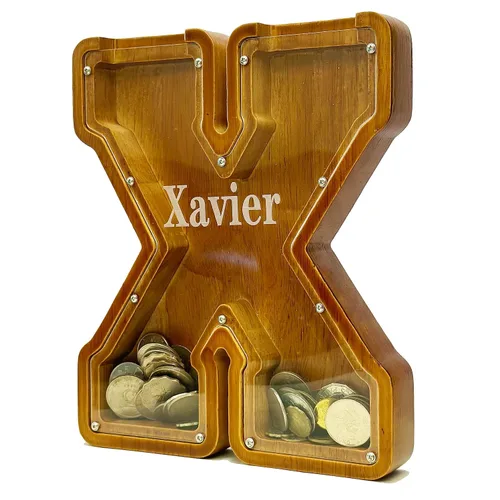 Vista 51 de Alcancía personalizada grande de madera con letras, alcancía de monedas, alcancía personalizada con nombre, puede usarse como regalo de Navidad