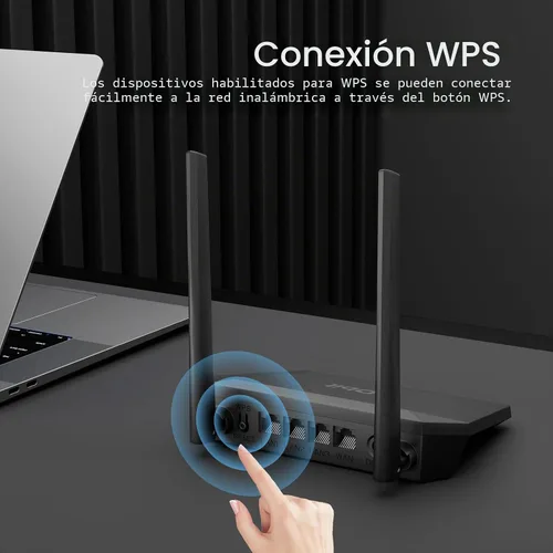 Vista 7 de DBIT N300 2.4GHz - Router WiFi con modo repetidor inalámbrico WISP, Router de Internet para hogar inteligente - Red de invitados, Control de acceso