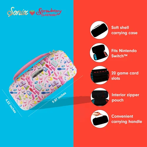 Vista 8 de Sonix x Barbie Carrying Case for Nintendo Switch 1, Protective Travel Case Barbie Dream Closet