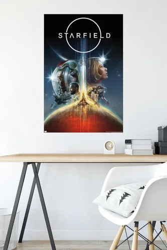 Vista 4 de Starfield - Póster de pared Key Art, 34 pulgadas de largo x 22.4 pulgadas de ancho, versión sin marco