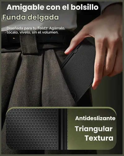 Vista 7 de Funda para Samsung Galaxy Z Fold 7 con Protección de Bisagra y Protector de Pantalla, Diseño Delgado de PC Duro Resistente a Golpes 360° Funda