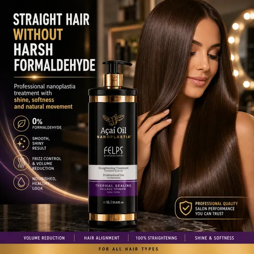 Vista 6 de Felps Omega Zero Black Nanoplastia - Tratamiento para alisar el cabello, 33.8 fl oz/33.8 oz