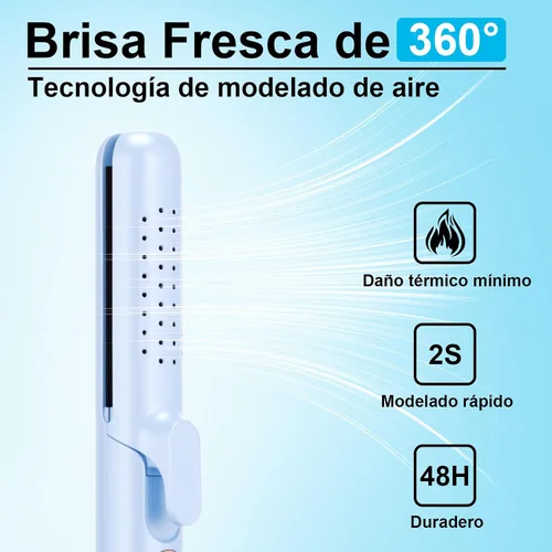 Vista 2 de Plancha rizadora y rizadora de flujo de aire para cabello corto a largo