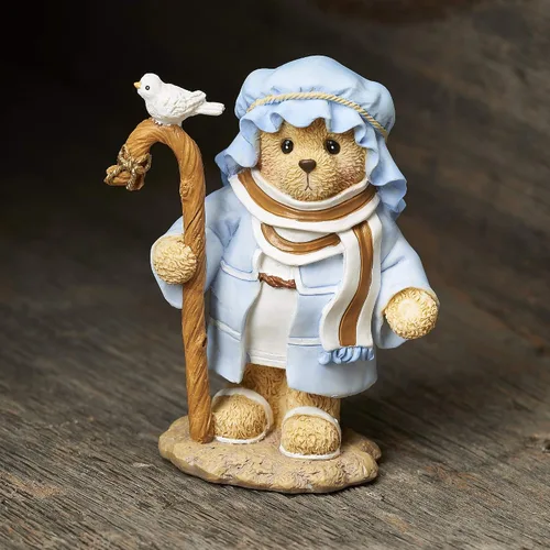Vista 5 de Roman Cherished Teddies Joseph Bear Figurine 3.7 Pulgadas Multicolor