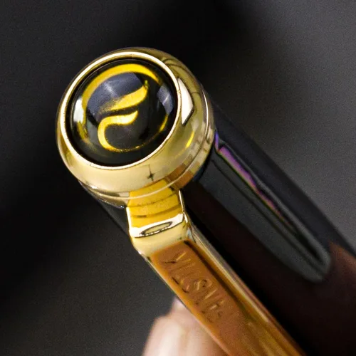 Vista 6 de FANSTIK Bolígrafo de lujo negro y dorado, juego de regalo elegante para mujeres, chapado en oro real de 24 quilates, juego de regalo profesional