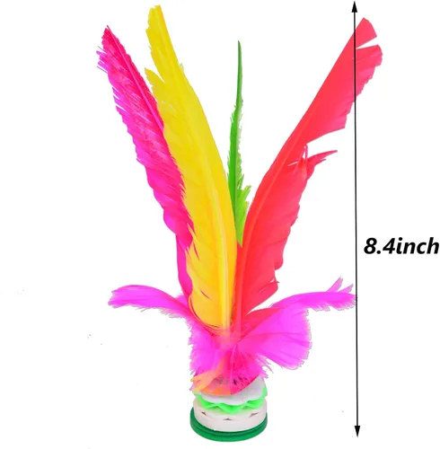 Vista 3 de Baitaihem Kick Shuttlecock chino Jianzi colorido pluma pie deportes al aire libre juego