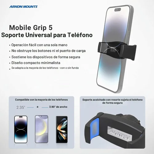 Vista 7 de ARKON Mounts - Kit completo de soporte para teléfono, soporte de mesa ajustable para teléfono celular y soporte para tableta con anillo de luz