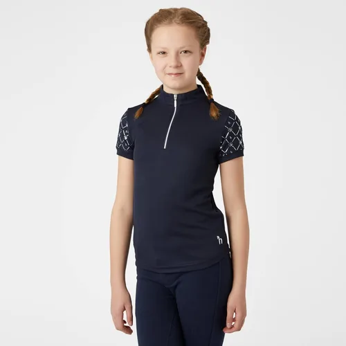 Vista 2 de HORZE Fia - Camisa de equitación ecuestre de manga corta para niños que absorbe la humedad para mostrar o entrenar