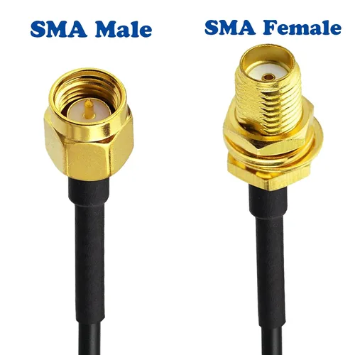 Vista 4 de BINGFU Cable de extensión de antena SMA macho a SMA hembra RG174 de 3.3 ft, 3 pies, paquete de 2 unidades compatible con 4G LTE Router Gateway Modem