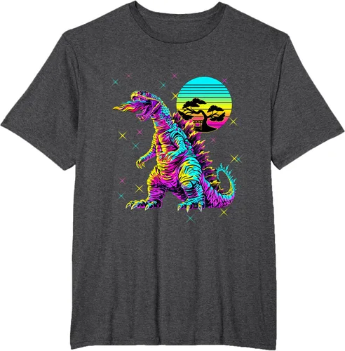 Vista 12 de Cool Streetwear synthwave 80s 90s retro anime snakezilla camiseta, Negro