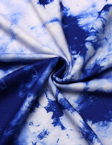 Vista 5 de Ekouaer - Conjunto de pijama de 2piezas con teñido anudado para mujer, para descansar y dormir
