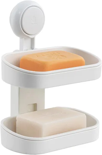 Vista 9 de LEVERLOC Soporte para jabón, jabonera para ducha, soporte de jabón con Negro