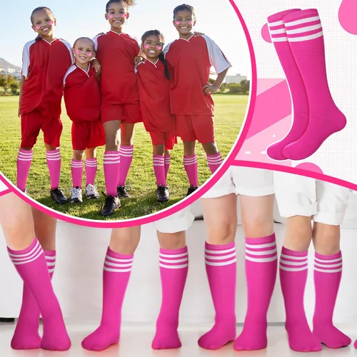 Vista 5 de 12 piezas de accesorios deportivos, 6 calcetines de fútbol de sóftbol, 6 calcomanías negras con purpurina para mujeres jóvenes, suministros