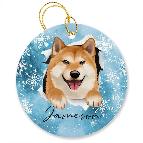 Vista 9 de Adornos de pastor australiano, regalos para Navidad, adorno de pastor australiano personalizado, adornos únicos de pastor australiano, vacaciones