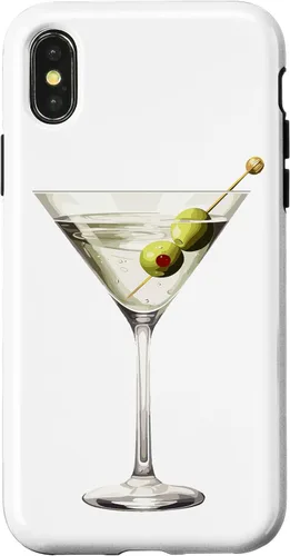 Vista 5 de Martini Glass Green Olive Bartender Vodka Gin Cocktail Drink Case para iPhone 17