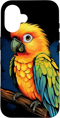 Vista 32 de Sun Conure - Funda para iPhone 17, diseño de pájaro tropical