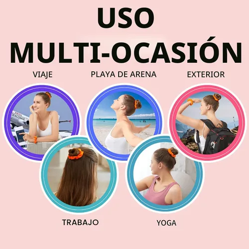 Vista 7 de ADRIONE Coleteros de terciopelo - Paquete de 60 para mujeres, niñas y niños - Coleteros en masa sin daños para el cabello grueso, rizado, fino