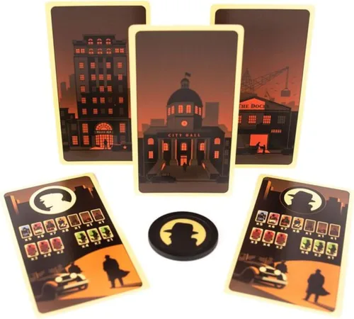 Vista 4 de Juego de cartas District Noir: controla el inframundo criminal en una batalla estratégica, divertido juego familiar para niños y adultos, a partir