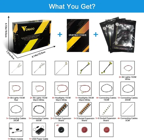 Vista 9 de VONADO Kit de luz LED compatible con el juego Lego Home Alone - Versión musical