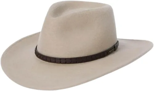 Vista 7 de Stetson Sturgis Pinchfront - Gorro de fieltro de lana aplastable para hombre Negro
