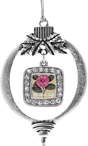Vista 25 de Inspired Silver - Bon Voyage Cruise Ship Charm Ornamento – Adornos navideños cuadrados de plata con joyas de circonita cúbica