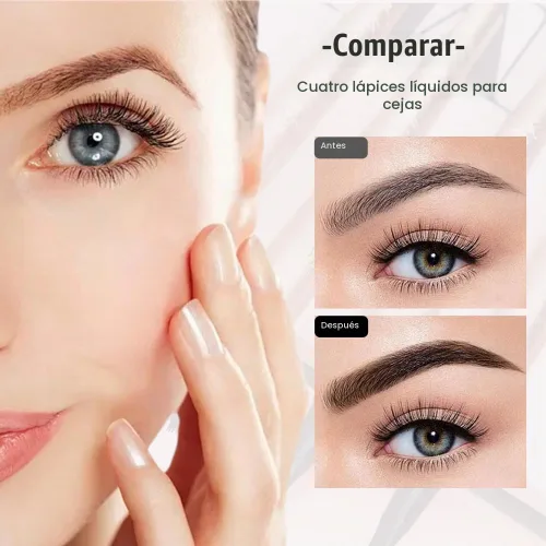 Vista 5 de Lápiz de cejas Microblading, 2026 nuevo bolígrafo de cejas 3D impermeable de 4 puntas Microblading, relleno de huecos naturales, maquillaje de cejas
