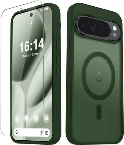Vista 159 de Funda para Google Pixel 10 Pro XL, cubierta magnética mate, color negro Fit for MagSafe, Screen Protector included, Shockproof Military Grade