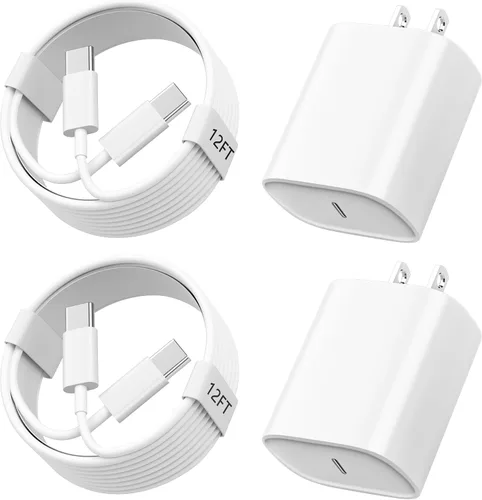 Vista 8 de Cargador para iPhone 17, 16, 15, carga rápida, cable de carga USB C de 10 pies de largo con bloque de carga rápida de teléfono tipo C de 20 W