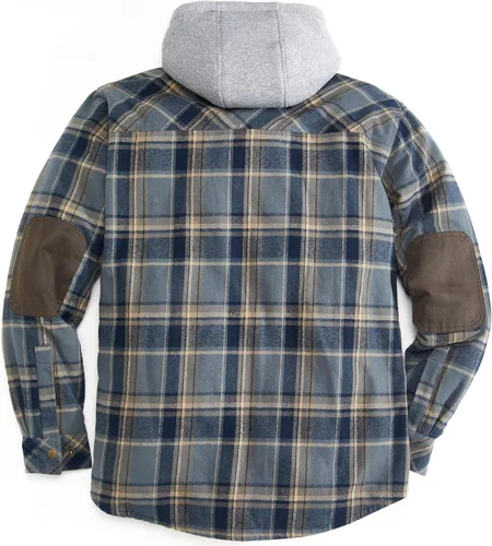 Vista 2 de Venado Northwoods - Chaqueta tipo camisa con capucha de transporte oculto, abrigo de trabajo para hombre