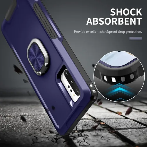 Vista 7 de Asuwish Funda para Samsung Galaxy Note 10 Plus Note10+ 5G con soporte de anillo magnético, resistente de cuerpo completo, de silicona, híbrida, a
