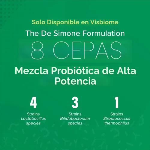 Vista 6 de Visbiome probiótico de alta calidad, 60 cápsulas, 112.5 mil millones de especies
