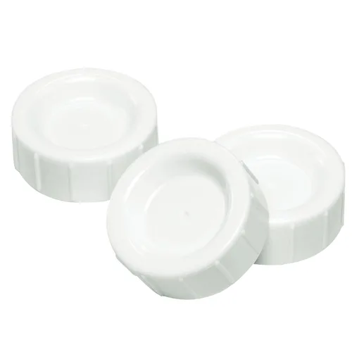 Vista 2 de Dr. Brown's Tapones de almacenamiento/viaje estrechos para biberones anticólicos Options+ para bebé, se ajusta a 8 oz/250 mL y 4 oz/120 mL, sin BPA