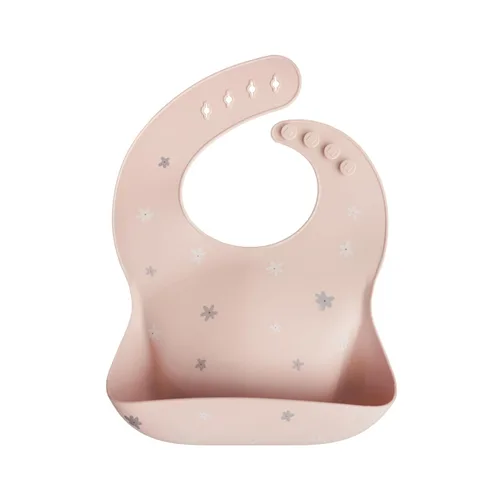 Vista 23 de Mushie - Babero de silicona para bebé, ajustable y resistente al agua (abejas) De 4 a 24 meses, lavable a máquina, correa ajustable