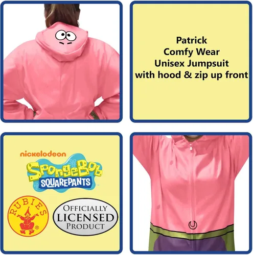 Vista 5 de Rubies Mono clásico de Bob Esponja Patrick Star para adultos unisex