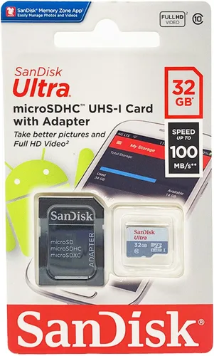 Vista 2 de SanDisk Tarjeta Ultra Micro SDHC UHS-I/Clase 10 con adaptador SDSQUNC-032G-GN6MA (paquete de 10)