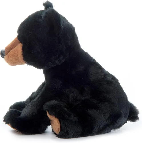 Vista 5 de The Petting Zoo Peluche de oso negro, regalos para niños, animales salvajes del zoológico Onez, juguete de peluche de oso negro de 12 pulgadas