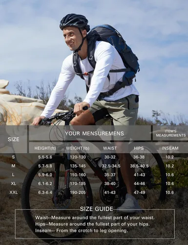 Vista 6 de Pantalones cortos de ciclismo de montaña para hombre, acolchados 3D, holgados, de secado rápido, ligeros, para ciclismo