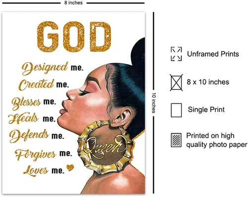 Vista 2 de Arte afroamericano - Arte negro - decoración de pared religiosa espiritual - mujeres negras - Regalos cristianos de inspiración para mujeres