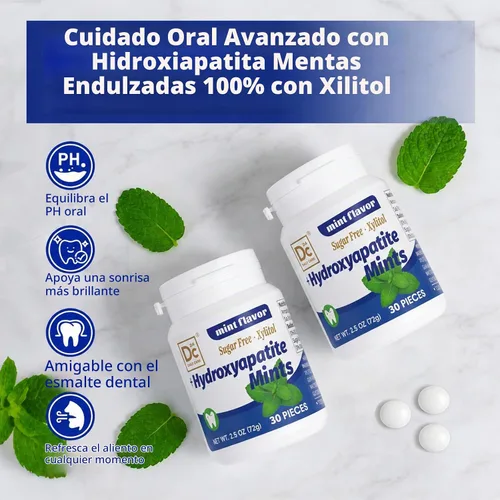 Vista 2 de DC24 DAILY CARE Mentas xilitol con hidroxiapatita, menta, 150 piezas