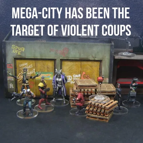 Vista 5 de Wargames Delivered - Warlord Games Judge Dredd Arch Villains of Mega City Miniaturas de 0.039-1.102 in - 5 miniaturas de villanos, 7 tarjetas, bases