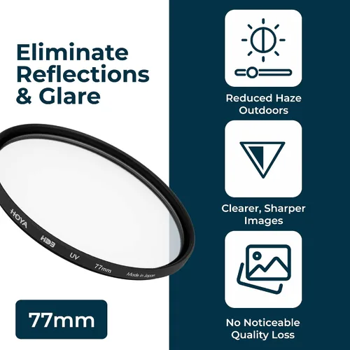 Vista 3 de Hoya Filtro protector UV HD3 de 3.031 in - Nano revestimiento ultra duro