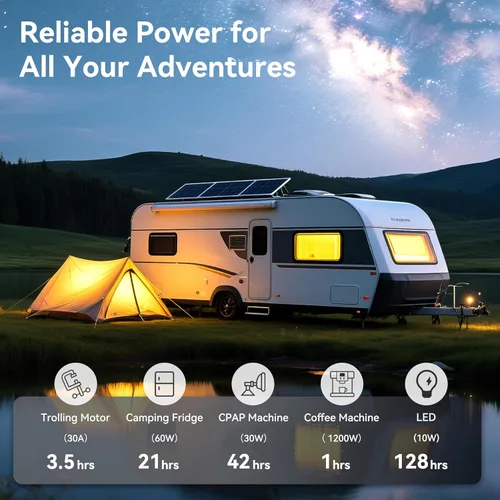 Vista 6 de Grupo 24 LiFePO4 Batería 12V 100Ah, batería de litio ligera de 21.9 libras con BMS de 100 A, 4S4P expandible, hasta 15,000 ciclos, ideal para RV