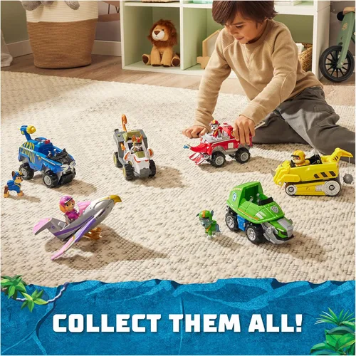 Vista 5 de Paw Patrol Jungle Pups, vehículo Chase Tiger, camión de juguete con figura de acción coleccionable, juguetes para niños y niñas a partir de 3 años