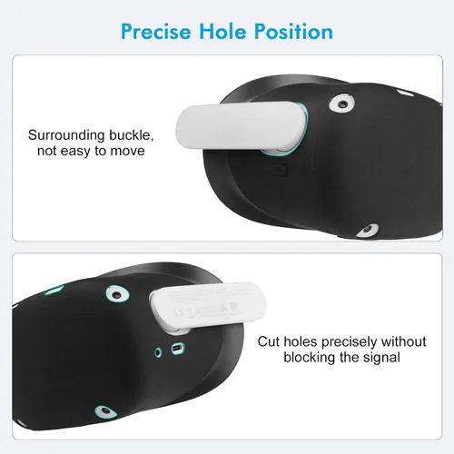 Vista 42 de Relohas Accessories for Oculus Quest 2, VR Accessory Set for Meta Quest 2, Include Controller Grip Leather Cover, VR Shell Cover, Face Cover, The