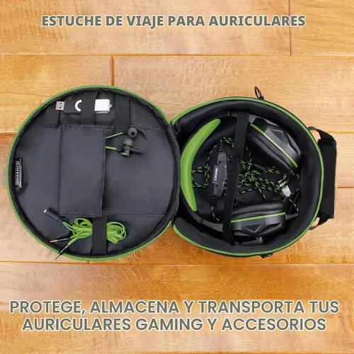 Vista 2 de ENHANCE Funda de auriculares portátil para auriculares con cable e inalámbricos, funda universal para auriculares compatible con Xbox, Beats, Bose